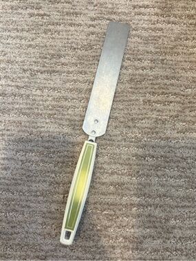 Vintage Ekco Stainless Steel White & Green Handle Spatula Frosting Icing
